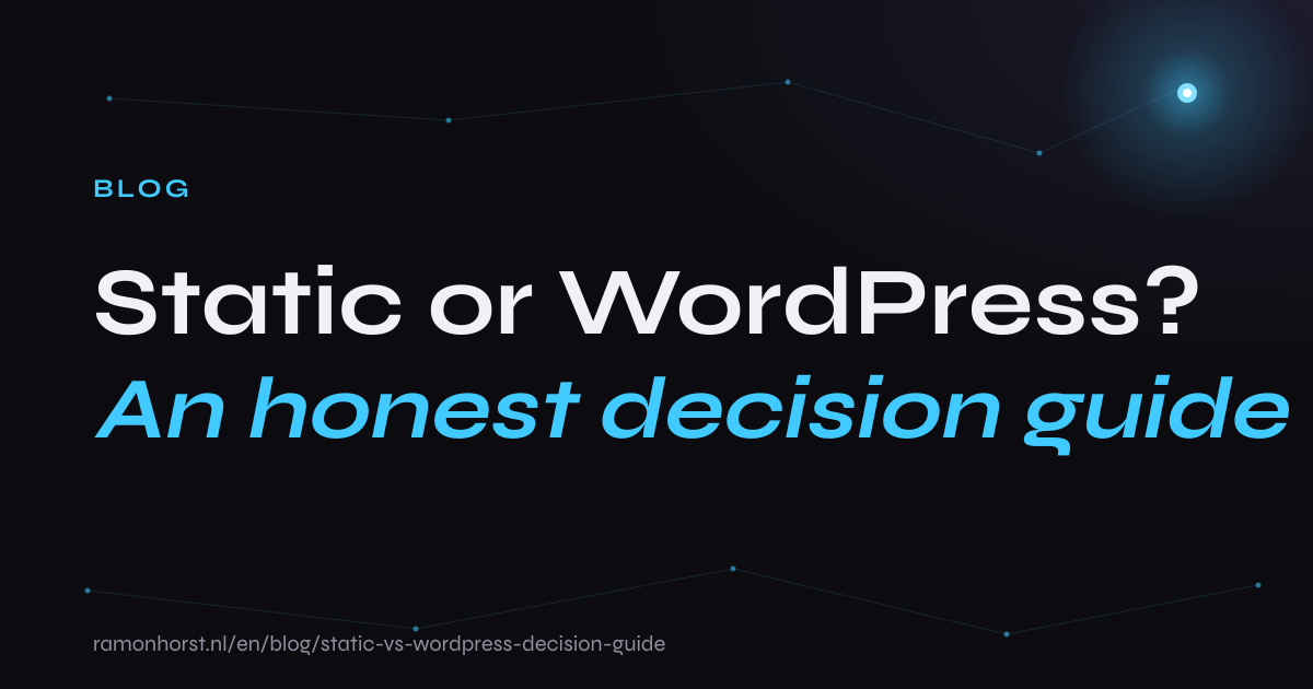 Flowchart comparing static HTML and WordPress for small business websites &mdash; ramonhorst.nl