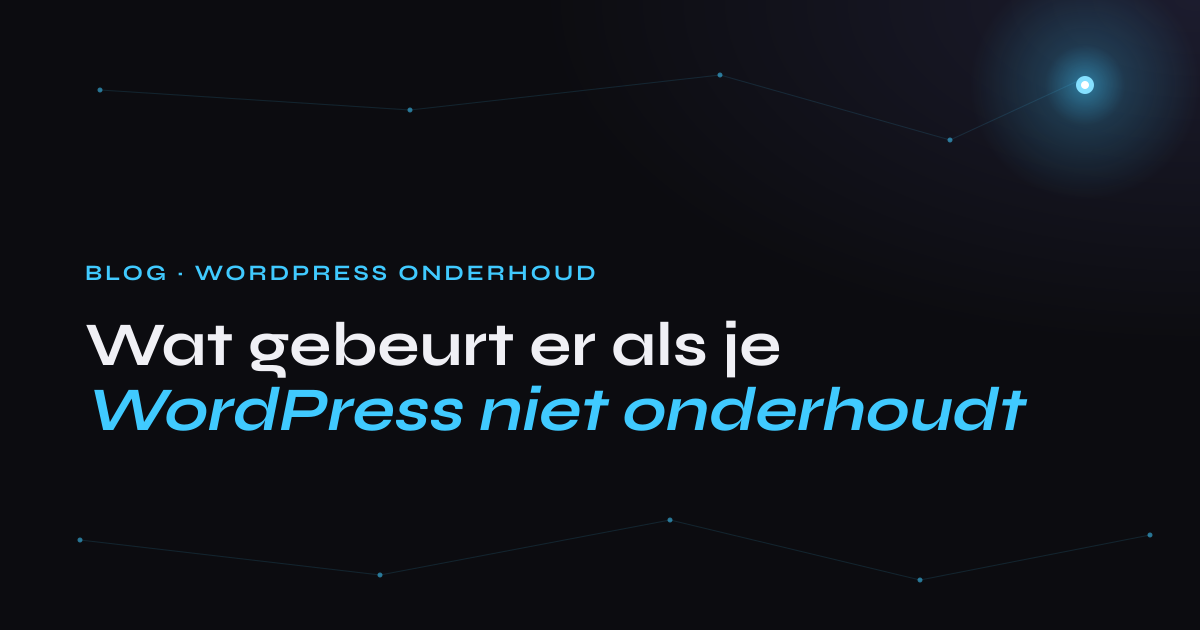 WordPress admin dashboard met achterstallige plugin-updates en een beveiligingswaarschuwing